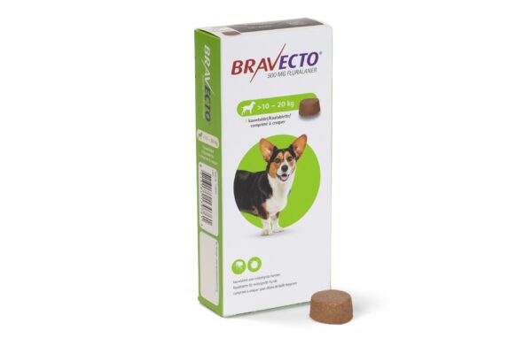 Bravecto 10 - 20 kg Köpekler için Dış Parazit Tablet 500mg