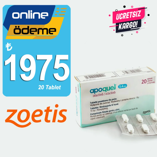 Apoquel 5.4 mg Köpek için Parazit Tablet 20 li