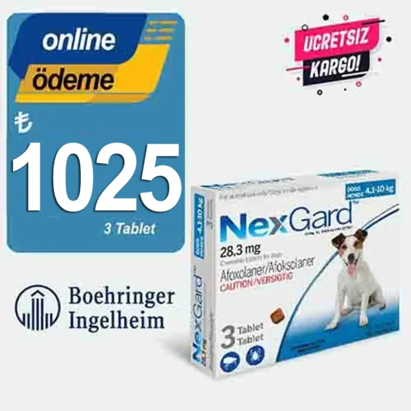 Nexgard 4-10kg arası Köpekler için Dış Paraziter Tablet M 28,3 MG