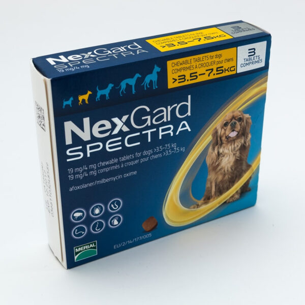 Nexgard Spectra 3,5-7,5kg arası Köpekler için İç Dış Paraziter Tablet S